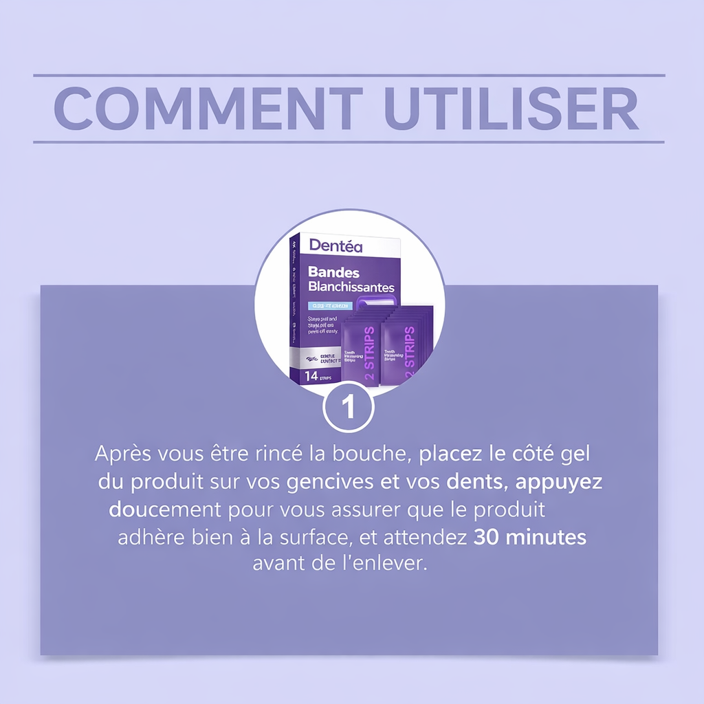 Bandes de blanchiment Violettes - Dentéa