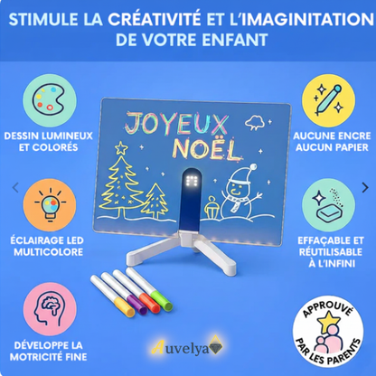 AuvelyaScreen™ - Planche à dessin lumineuse à LED pour enfants